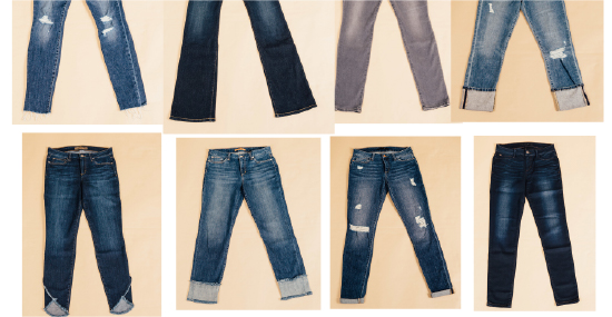 Collage of jeans in Photoshop file