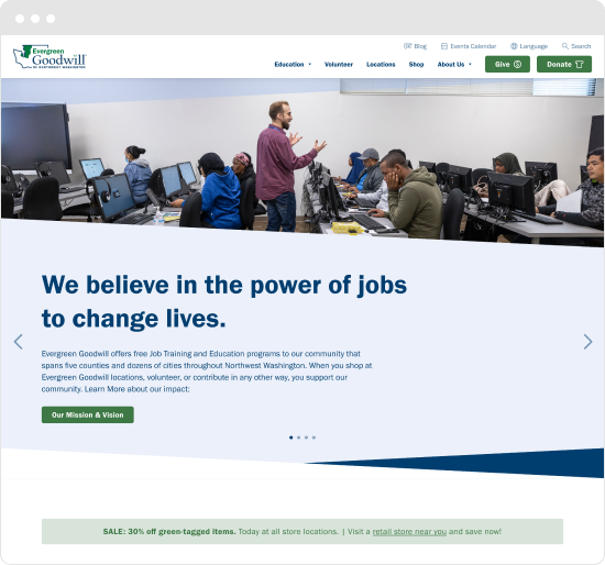 webdesign for landing page of fitcode website