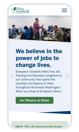 webdesign for landing page of fitcode website